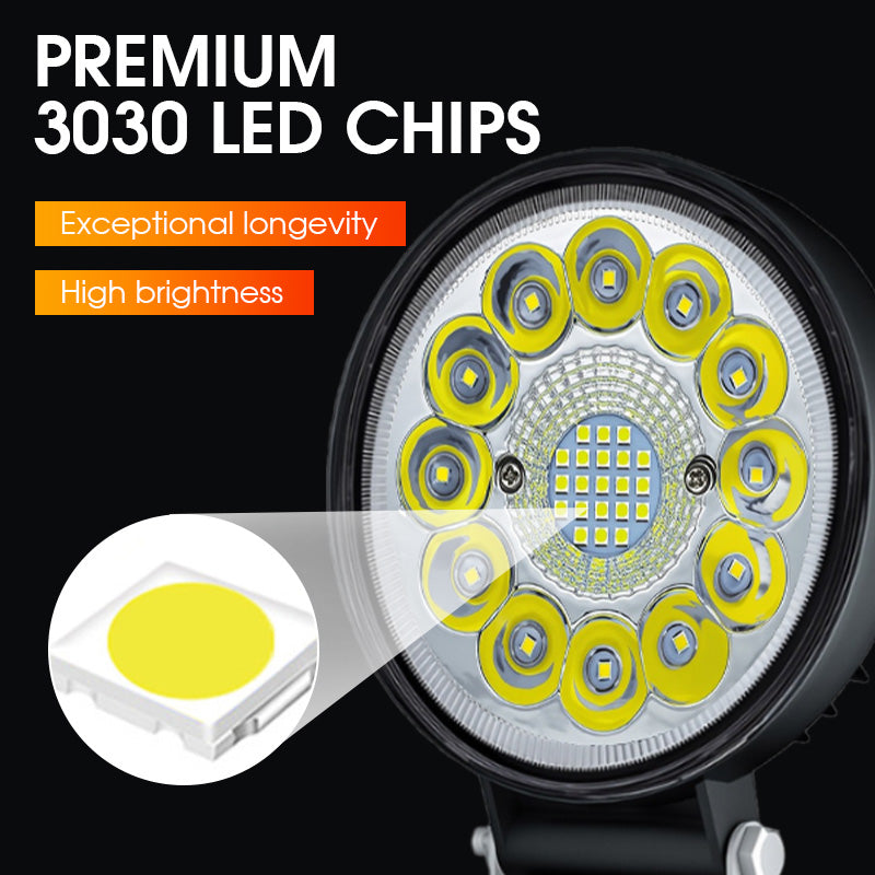 Projecteur LED 4 pouces 99W pour tout-terrain, 999 perles LED