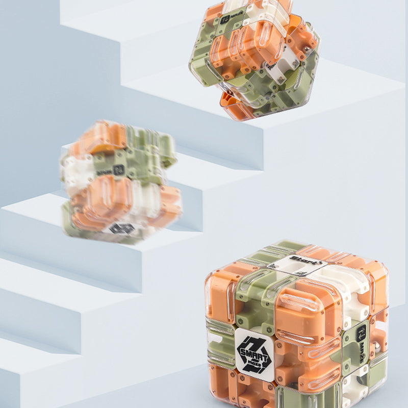 Casse-tête cube roulant avec labyrinthe 3D amusant