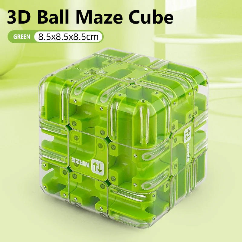 Casse-tête cube roulant avec labyrinthe 3D amusant