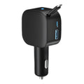 Chargeur de voiture compact à câble rétractable. 3 dernières heures : grande vente