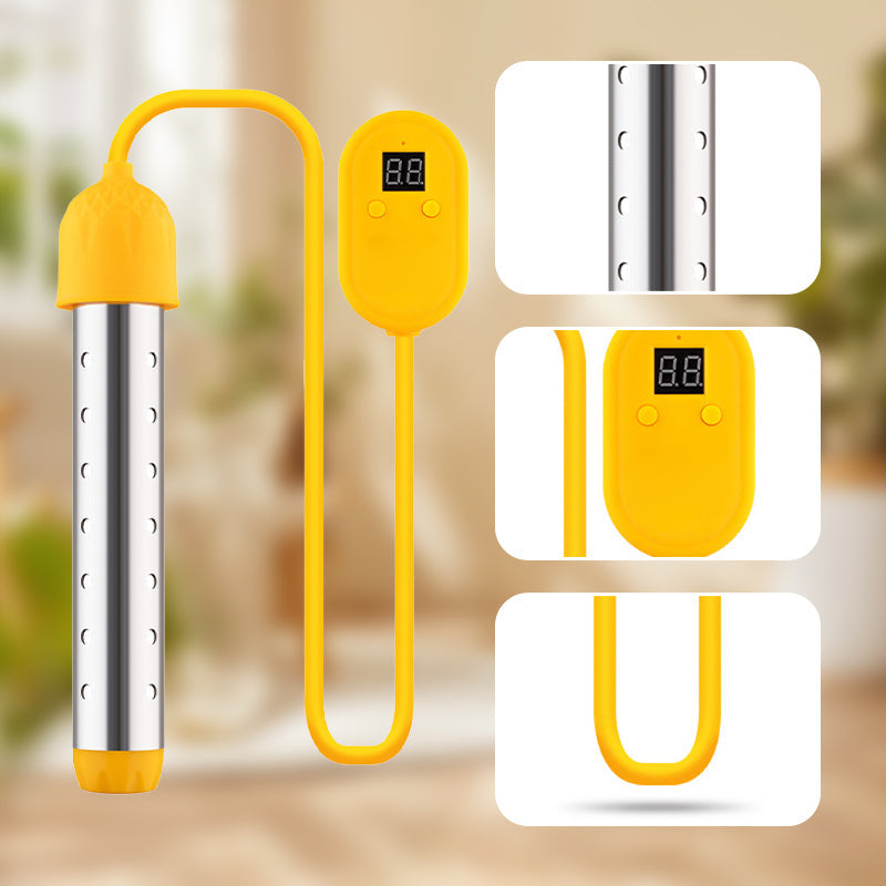 Immersion heater in stainless steel, fast heating. Powerful heating device for immediate heat.
