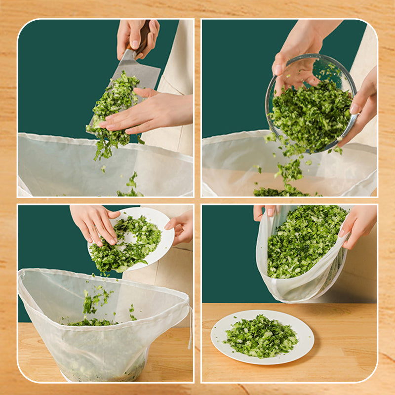 Sac filtrant professionnel pour lait de soja maison & préparations culinaires