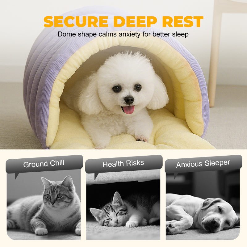 De réduction Chaleur, confort douillet, niche en peluche pour animaux domestiques