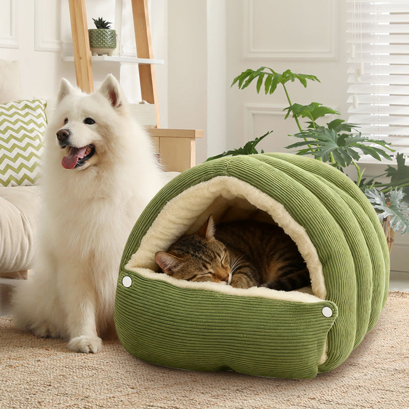 De réduction Chaleur, confort douillet, niche en peluche pour animaux domestiques