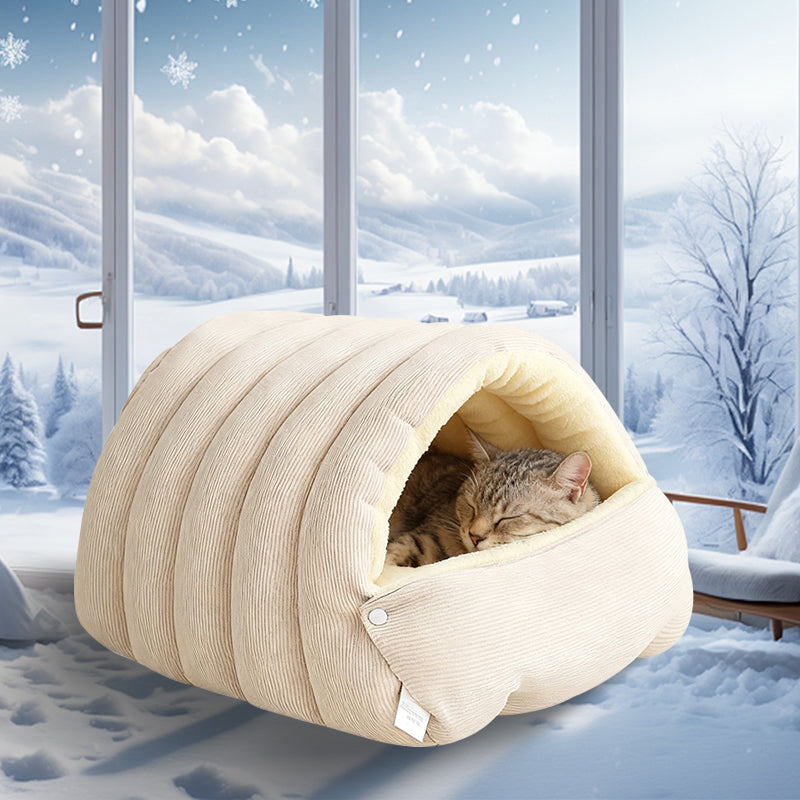 De réduction Chaleur, confort douillet, niche en peluche pour animaux domestiques