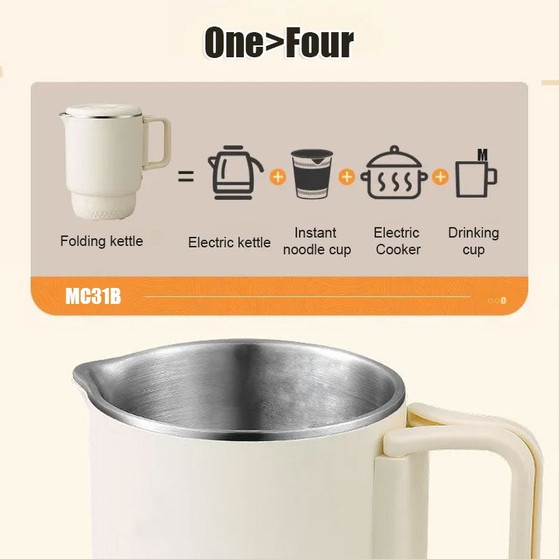 Offres Spéciales pour Noël : Bouilloire électrique pliable multifonctionnelle en acier inoxydable