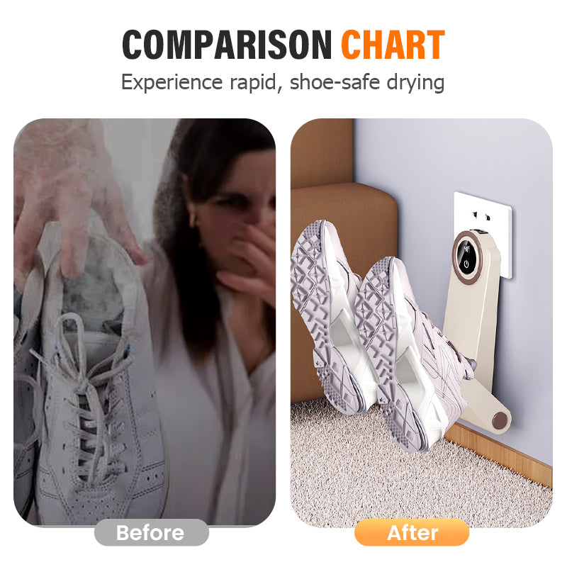 Sèche-chaussures pliable avec minuterie et affichage numérique pour la maison