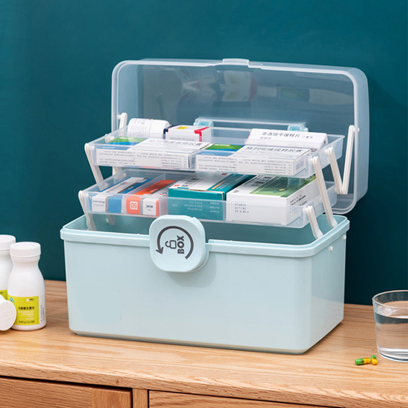 Boîte à médicaments familiale multi-étages grande capacité