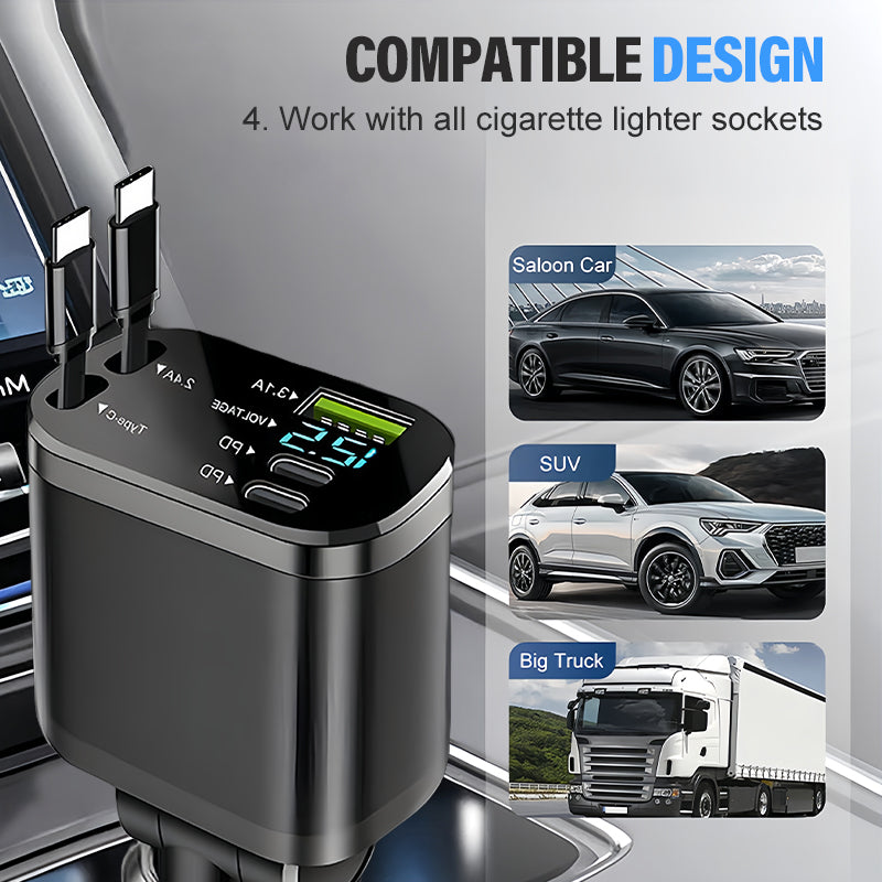 DE RDUCTION Chargeur Rapide pour Voiture avec Éclairage d'Ambiance Ciel Étoilé Moderne et Pratique