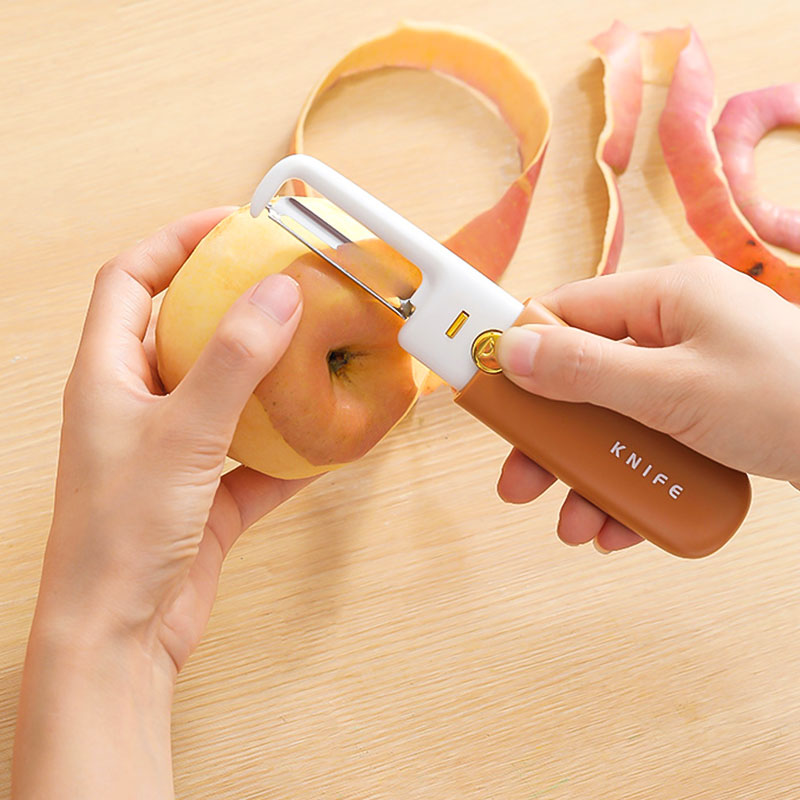 Couteau et éplucheur de fruits 2 en 1 portable et compact