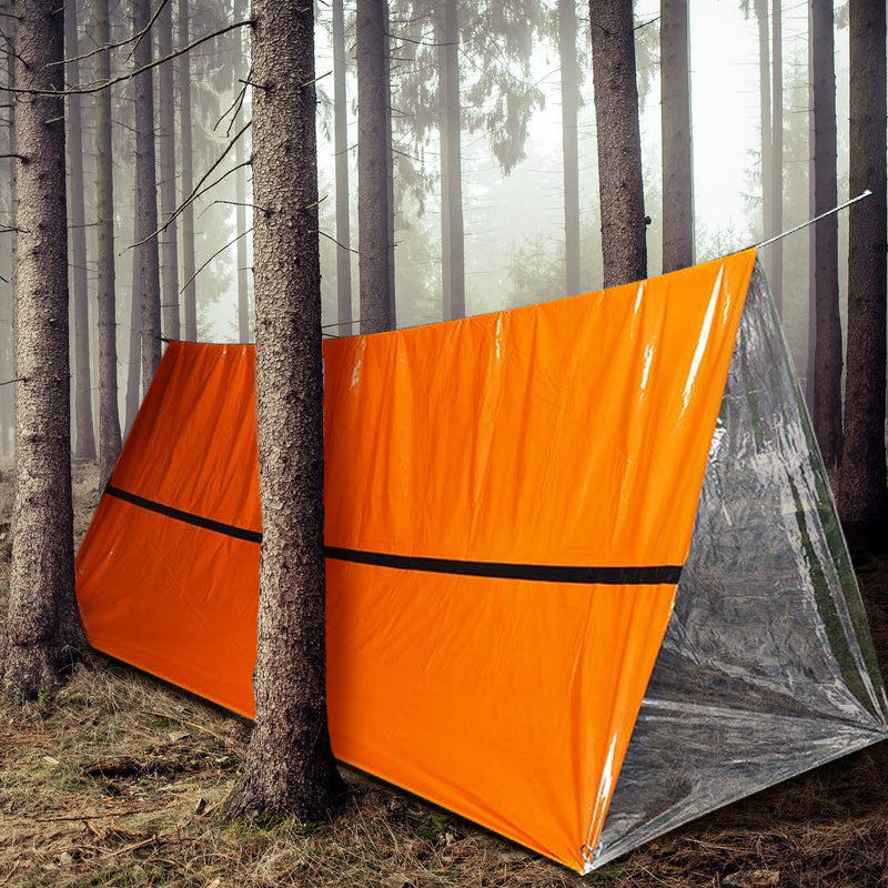 Emergency blankets, sleeping bags, tents for safe hikes