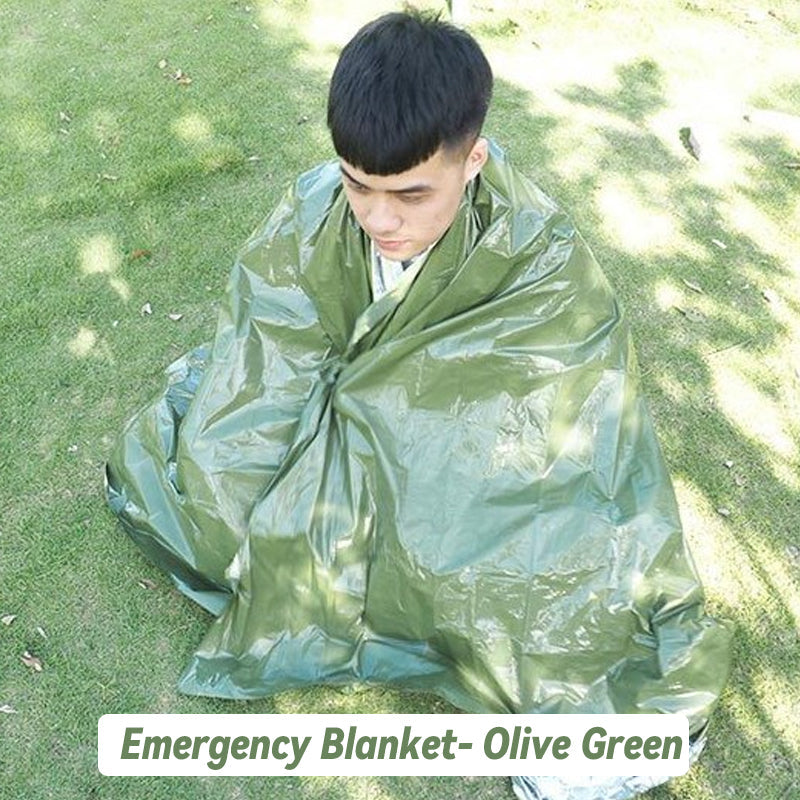 Emergency blankets, sleeping bags, tents for safe hikes