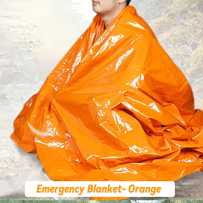 Emergency blankets, sleeping bags, tents for safe hikes