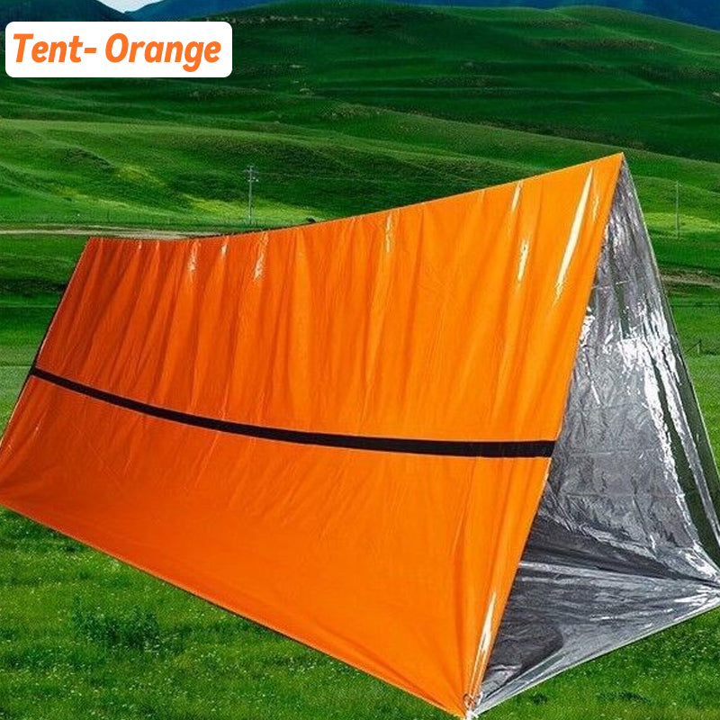 Emergency blankets, sleeping bags, tents for safe hikes