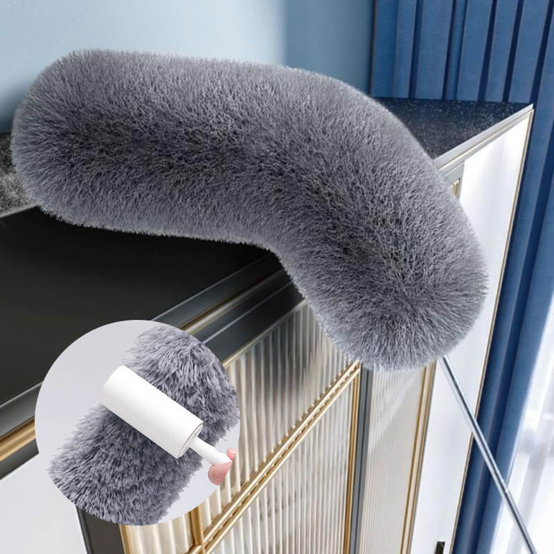 Retractable fiber optic dust cleaning tool