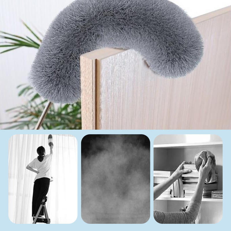 Retractable fiber optic dust cleaning tool