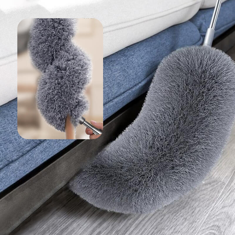 Retractable fiber optic dust cleaning tool