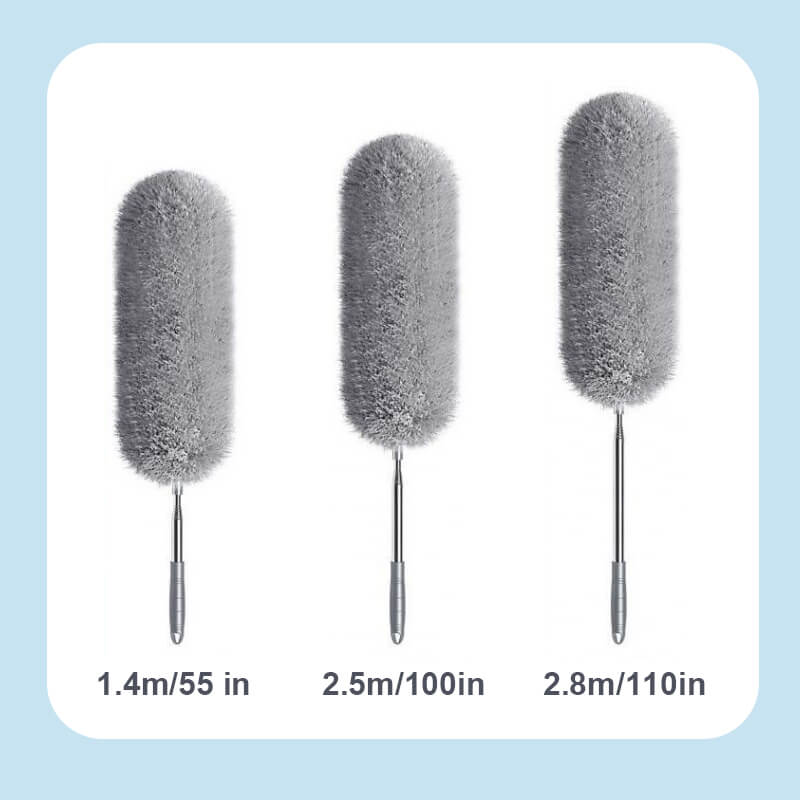 Retractable fiber optic dust cleaning tool