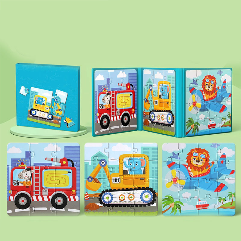 Livre de construction magnétique pour enfants