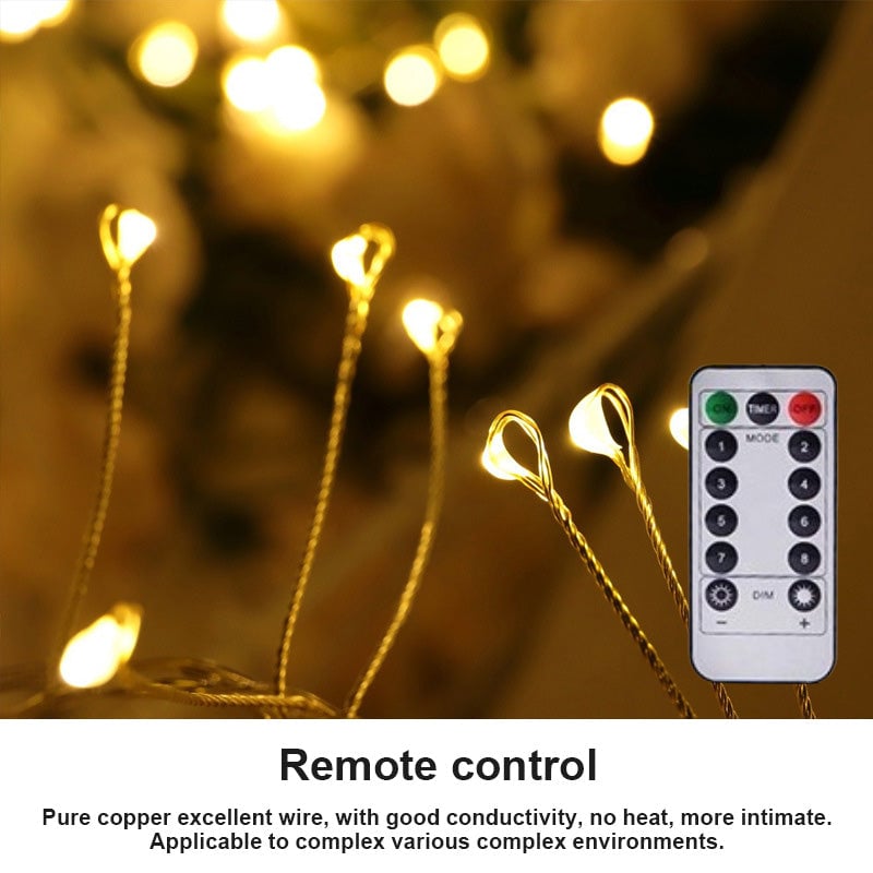 49 % DE RÉDUCTION Guirlande lumineuse LED feu d'artifice fil de cuivre