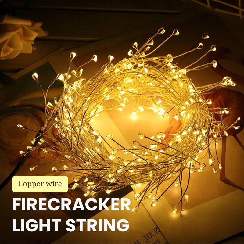 49 % DE RÉDUCTION Guirlande lumineuse LED feu d'artifice fil de cuivre