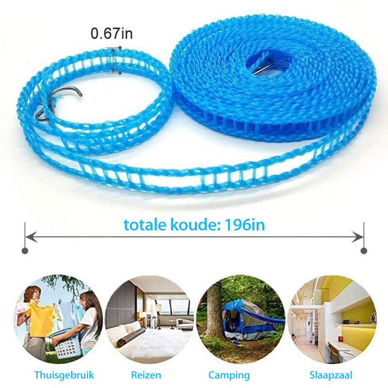 Windproof & Non-slip Clothesline Fast Drying, Secure Hanging & Easy Installation