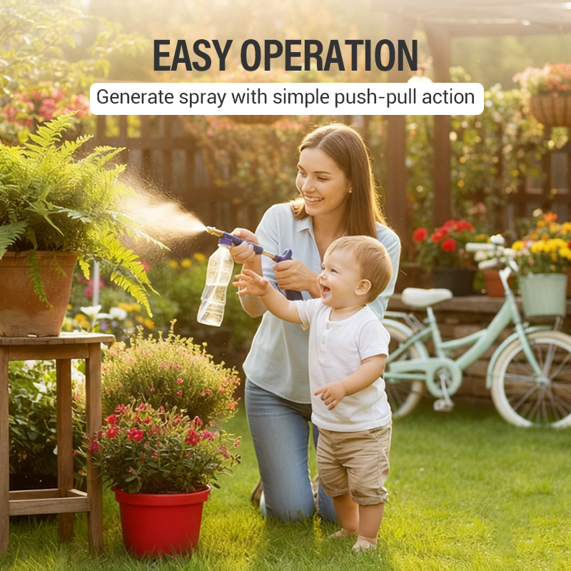 Handheld beverage bottle sprayer