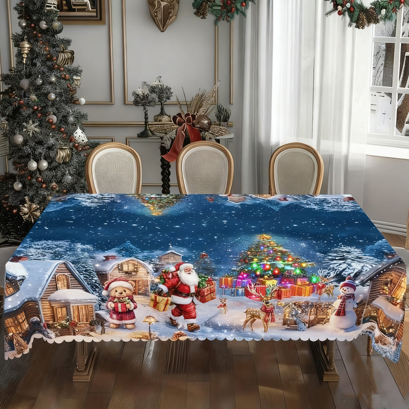 Nouveauté de Noël : Nappe élégante avec imprimé de Noël