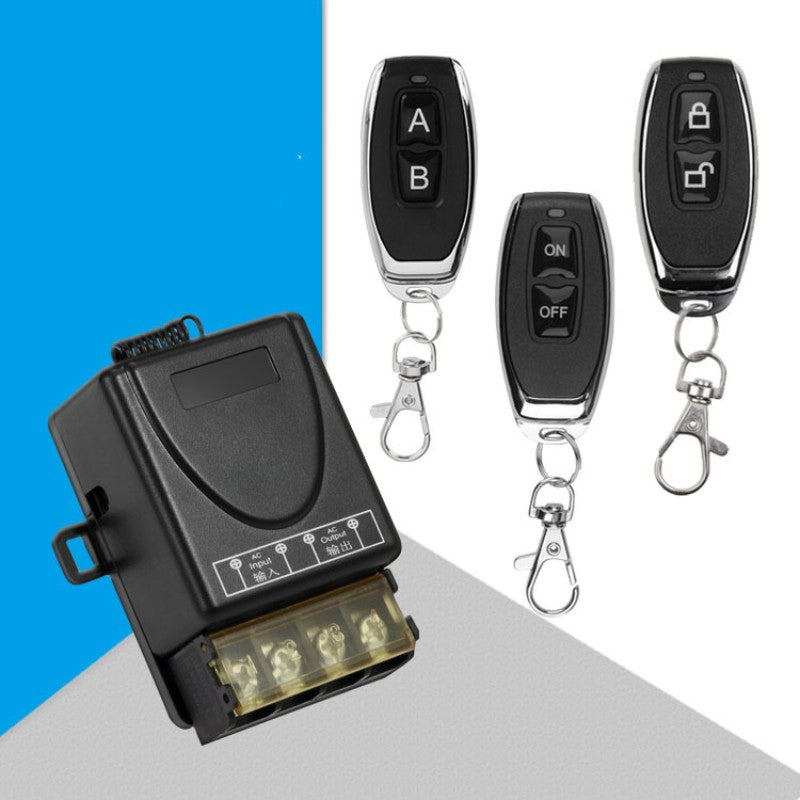 Wireless remote control switch and receiver kit, no wiring