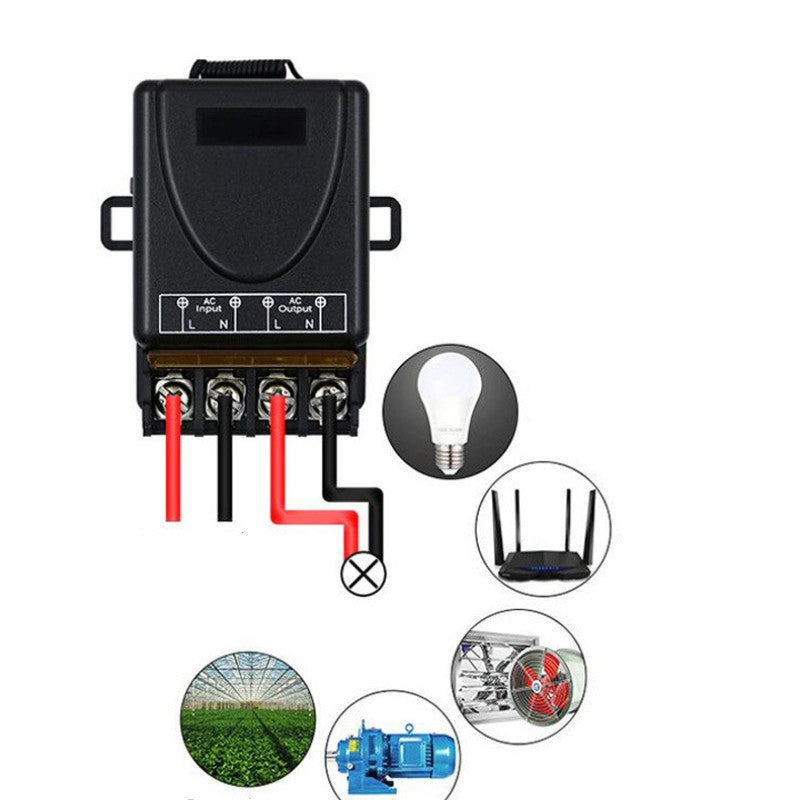 Wireless remote control switch and receiver kit, no wiring