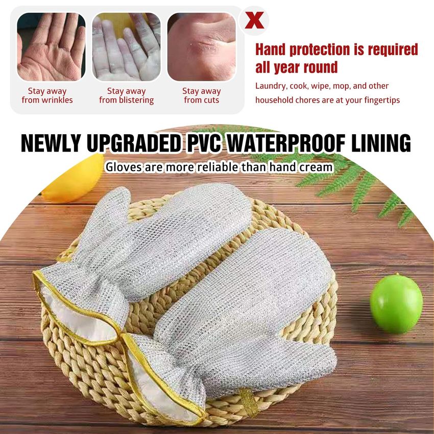 Wire dishwashing gloves