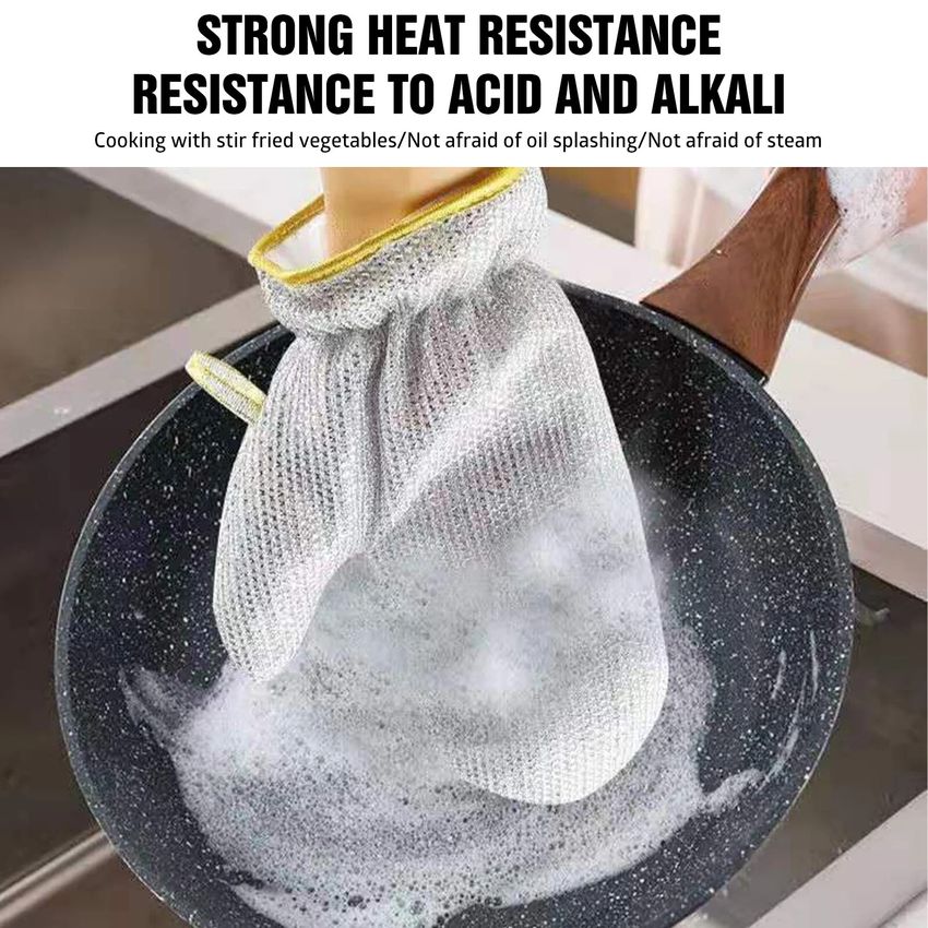 Wire dishwashing gloves