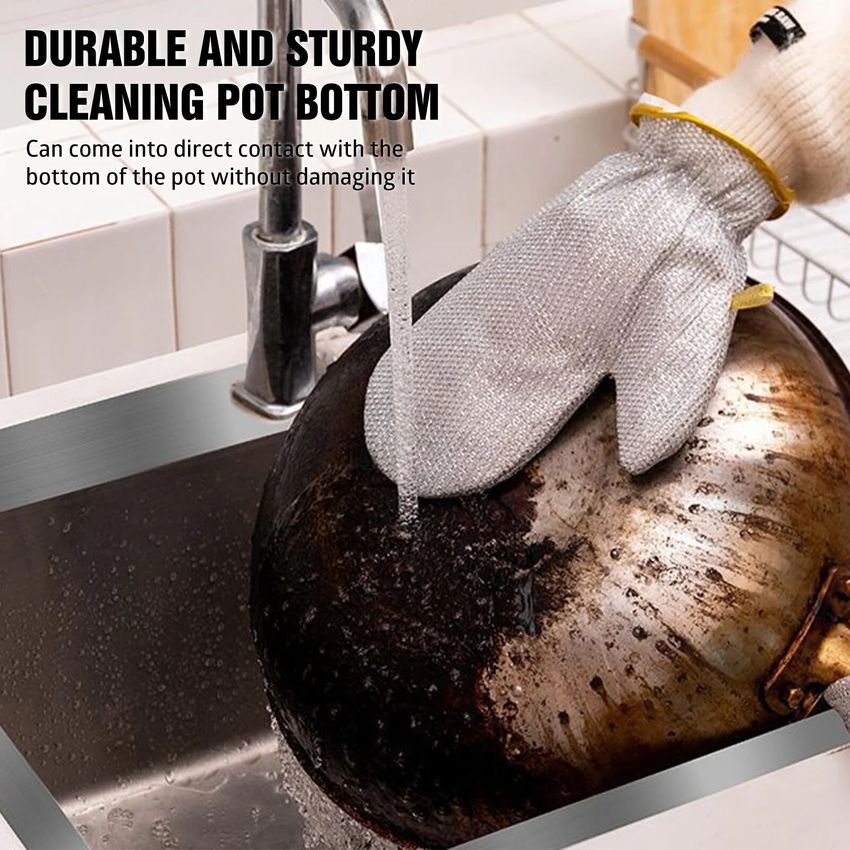 Wire dishwashing gloves