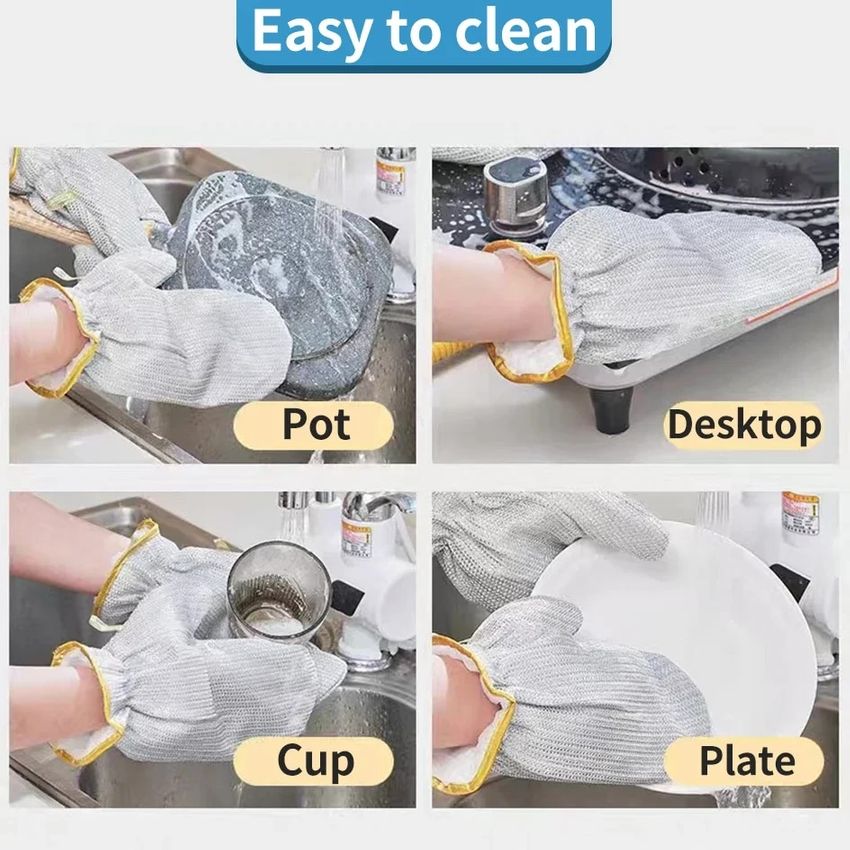 Wire dishwashing gloves
