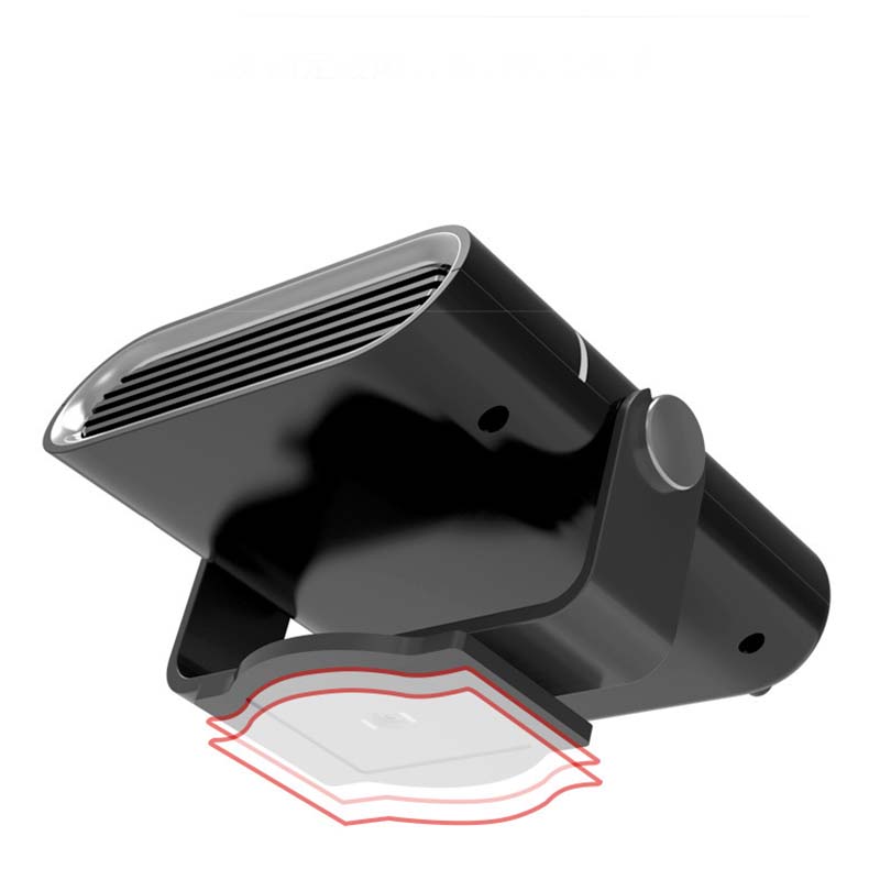 Chauffage et ventilateur de voiture 2-en-1 portable, rotation 360°, dégivrage rapide, chauffage et ventilation, silencieux et léger pour l'hiver comme pour l'été