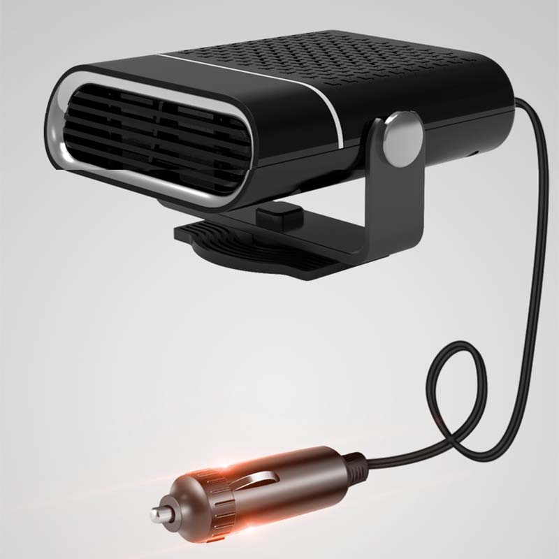 Chauffage et ventilateur de voiture 2-en-1 portable, rotation 360°, dégivrage rapide, chauffage et ventilation, silencieux et léger pour l'hiver comme pour l'été