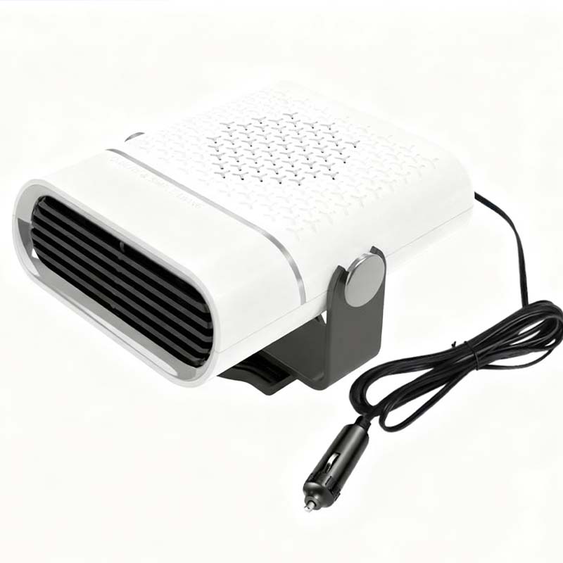 Chauffage et ventilateur de voiture 2-en-1 portable, rotation 360°, dégivrage rapide, chauffage et ventilation, silencieux et léger pour l'hiver comme pour l'été