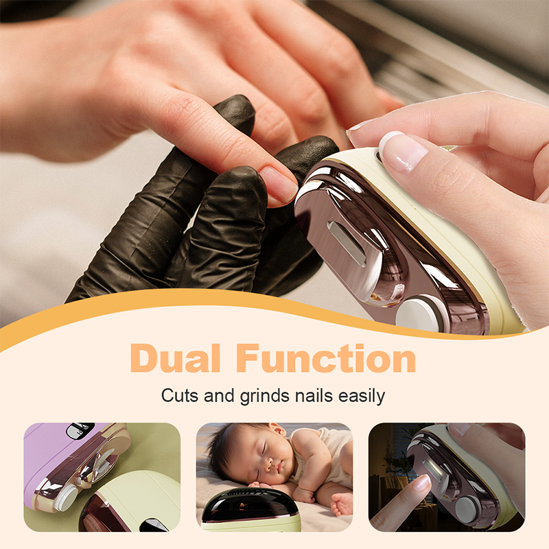 Coupe-ongles et polissoir électrique intelligent 2-en-1