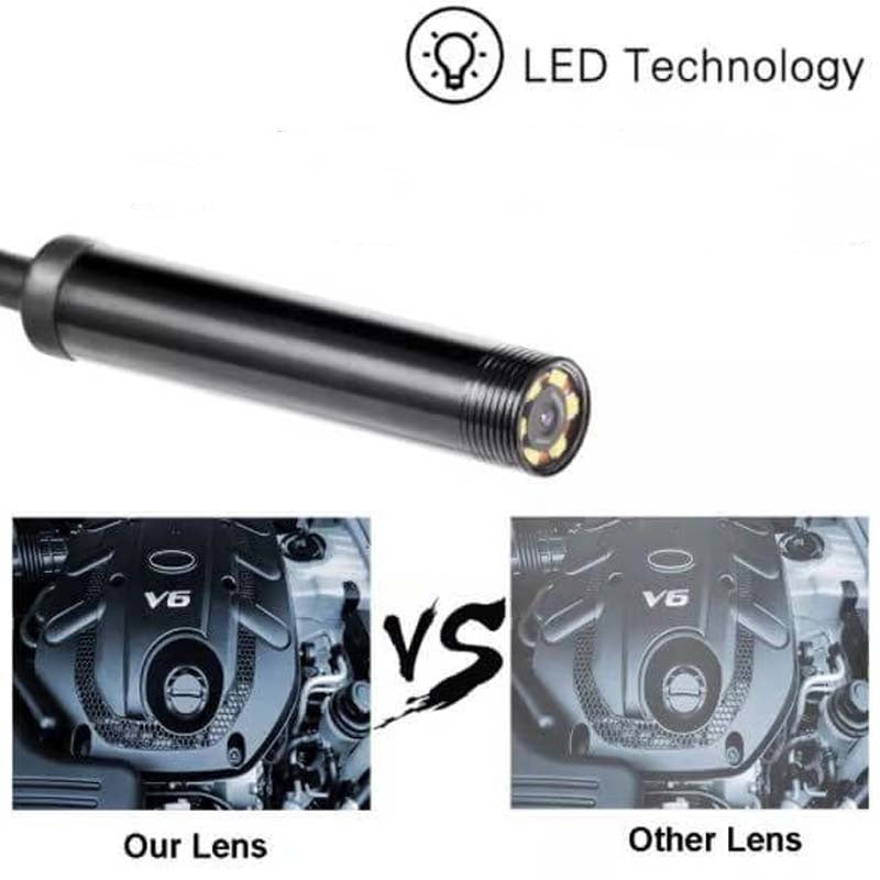 Caméra endoscopique USB étanche avec LED