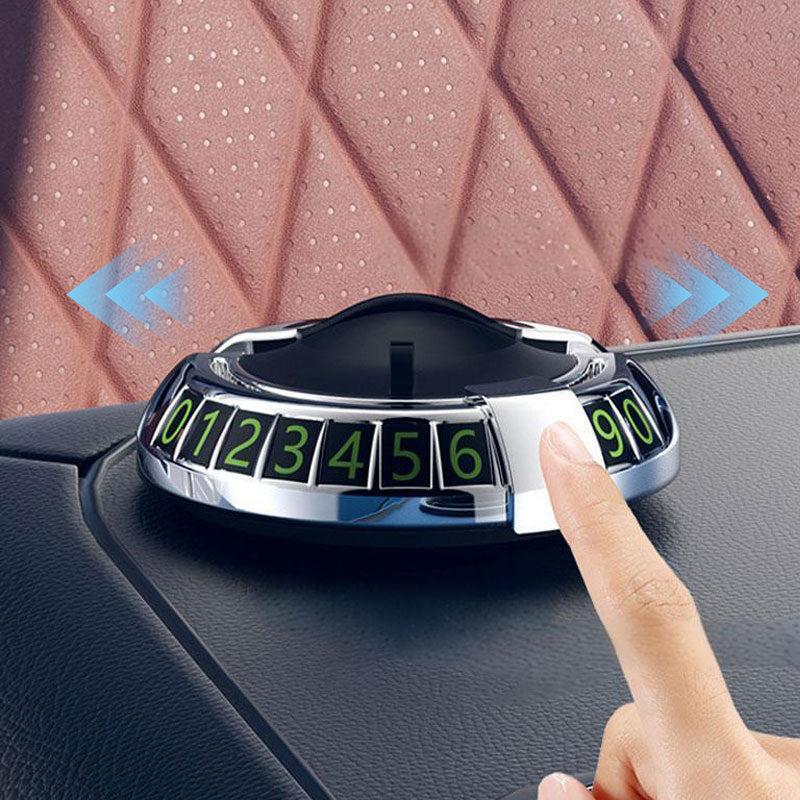 Support de téléphone de voiture avec plaque d'immatriculation de stationnement
