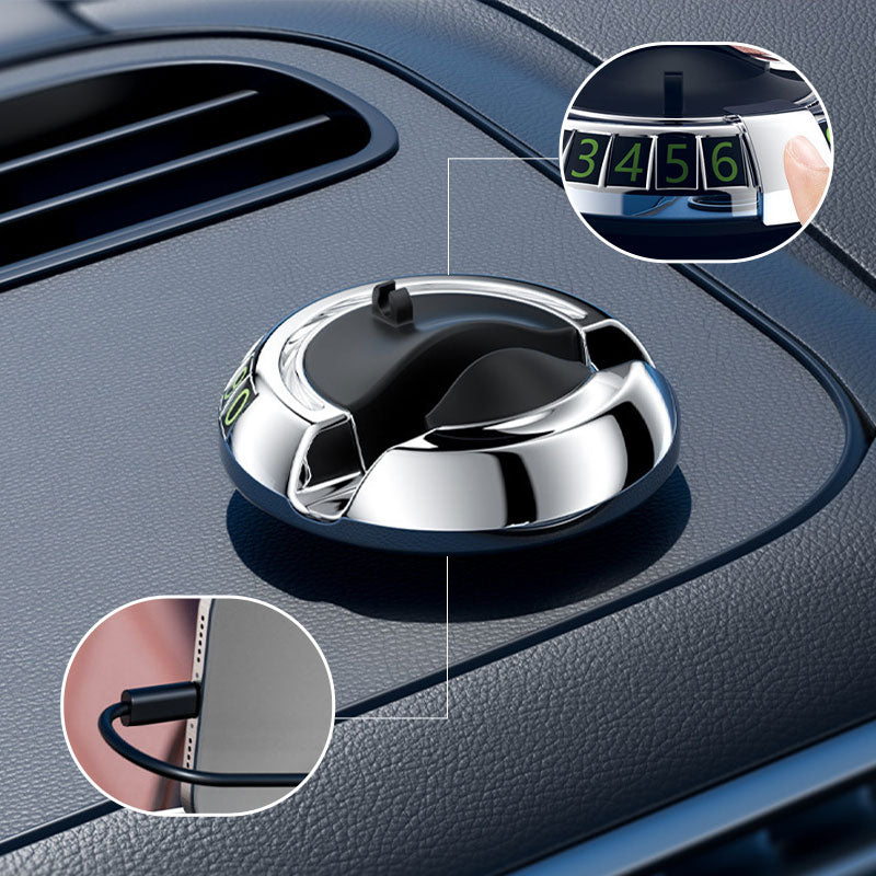 Support de téléphone de voiture avec plaque d'immatriculation de stationnement