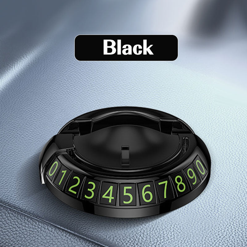 Support de téléphone de voiture avec plaque d'immatriculation de stationnement