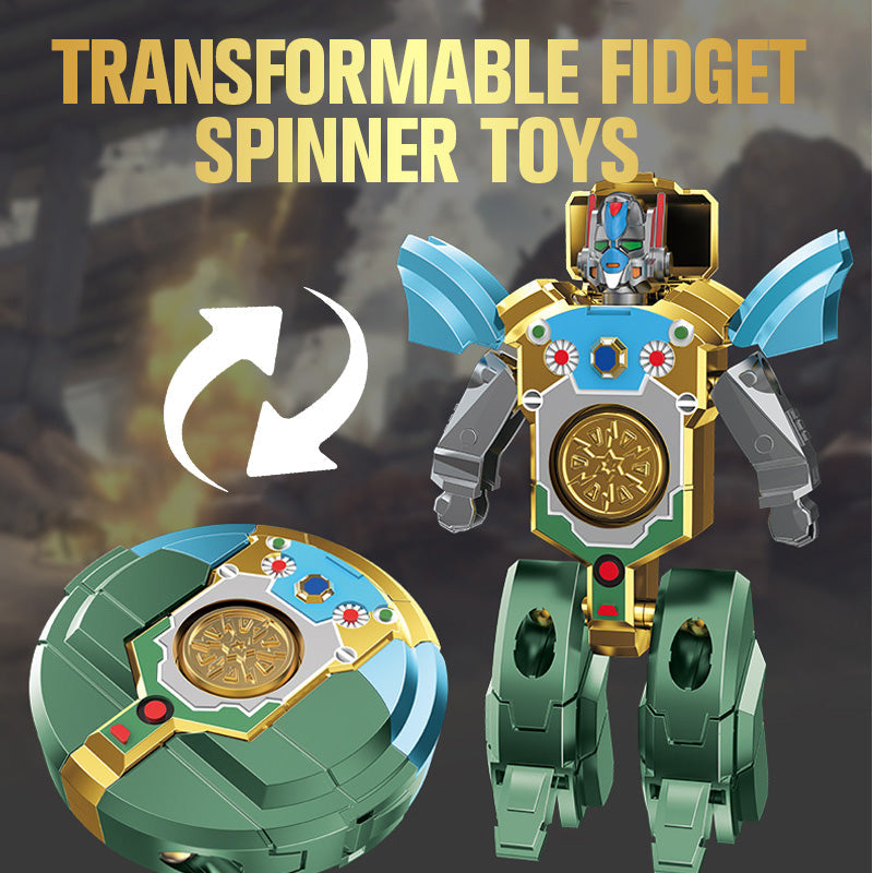 Transformable anti-stress spinning top