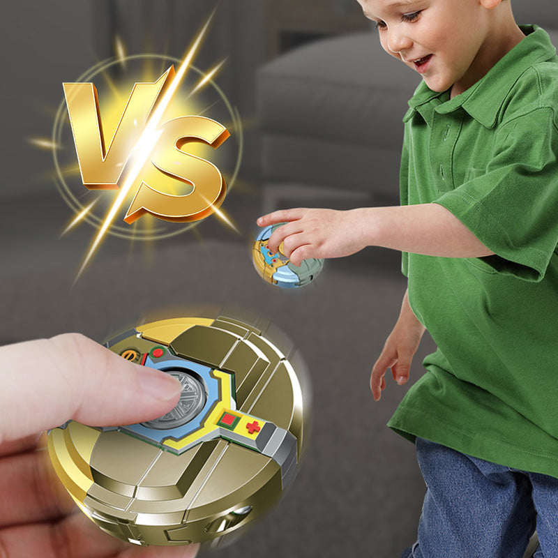 Transformable anti-stress spinning top