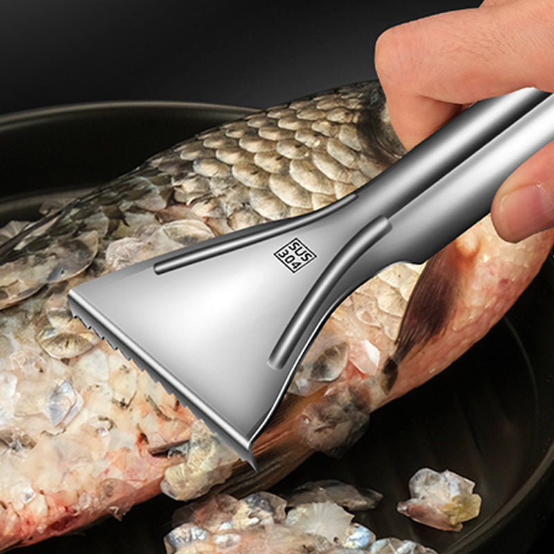 Écailleur à poisson tranchant en acier inoxydable