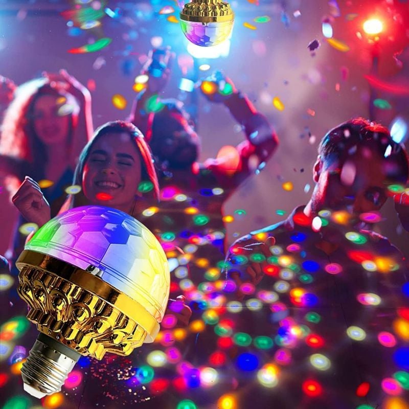 Jusqu'au Nouvel An : Boule disco lumineuse rotative colorée à 49 % de réduction
