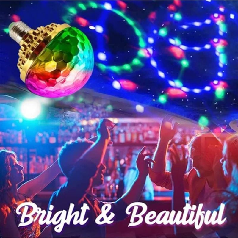 Jusqu'au Nouvel An : Boule disco lumineuse rotative colorée à 49 % de réduction