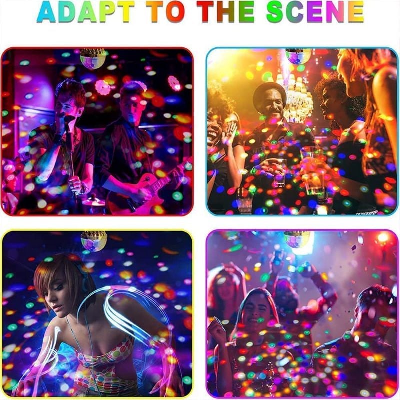 Jusqu'au Nouvel An : Boule disco lumineuse rotative colorée à 49 % de réduction