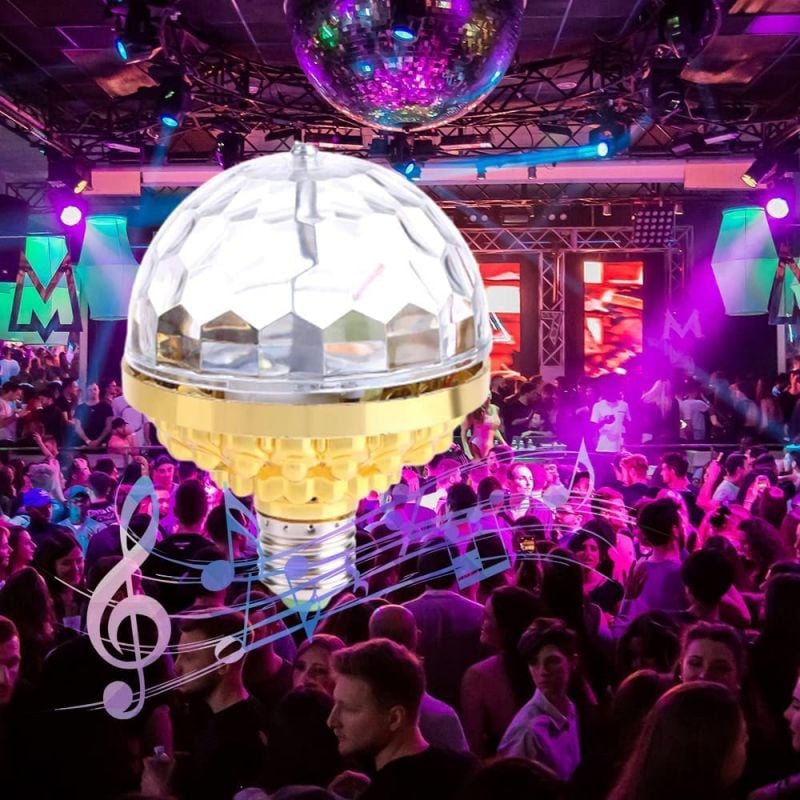 Jusqu'au Nouvel An : Boule disco lumineuse rotative colorée à 49 % de réduction