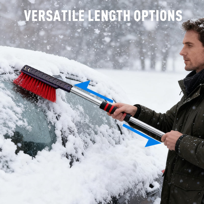Double ice scraper and snow brush for cars | Winter car accessory for complete snow removal